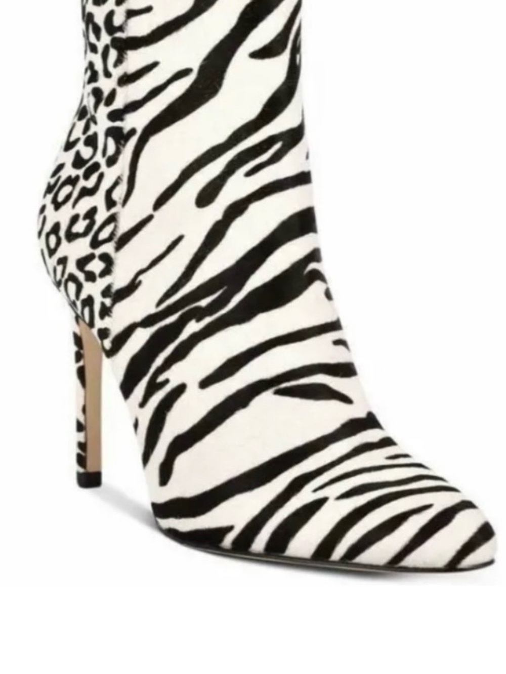 NWOT Guess Tabare Cow Hair Mixed Animal Print Ankle Leather Booties